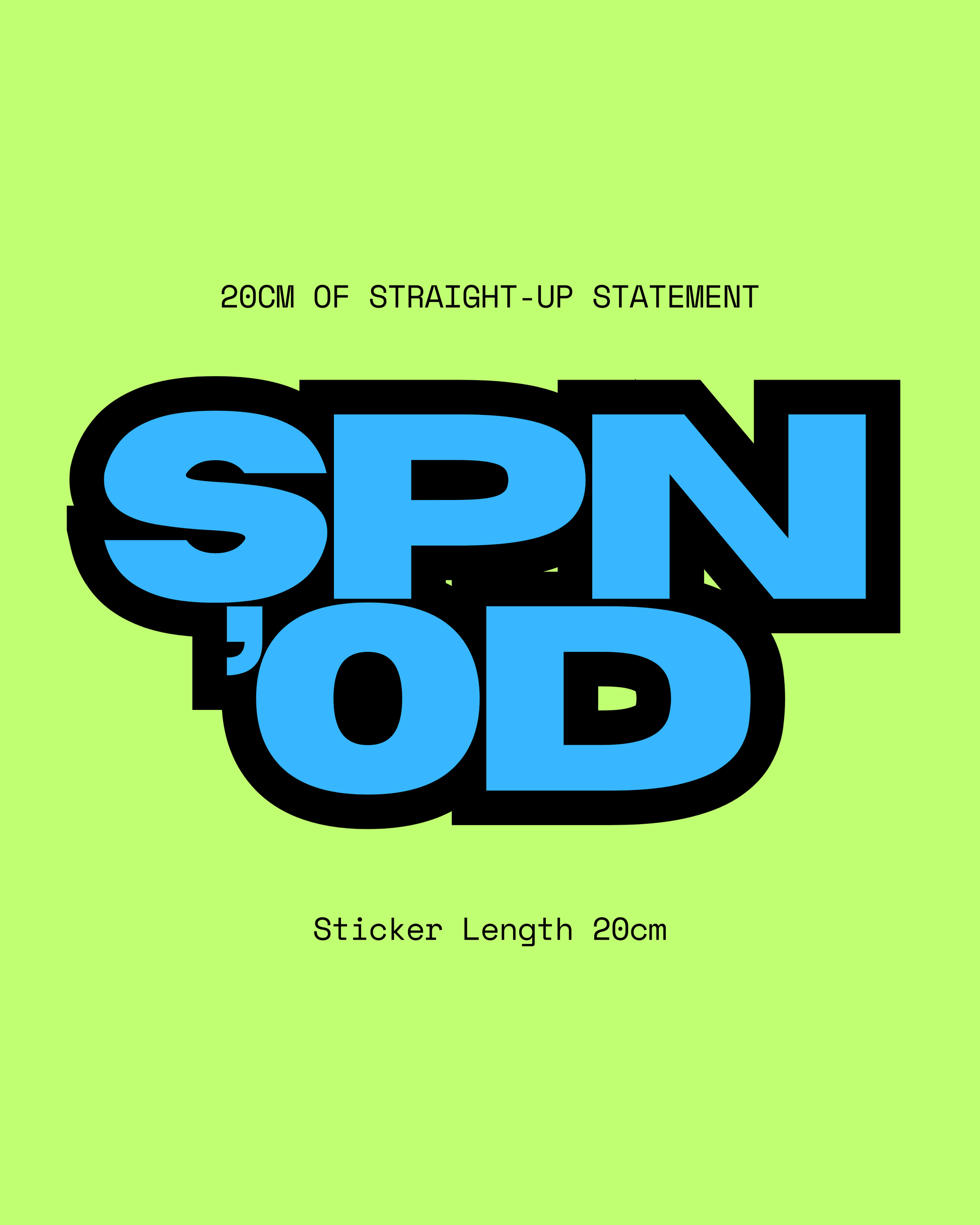 SPONO’ED “SIGNAL STICKER” 20cm