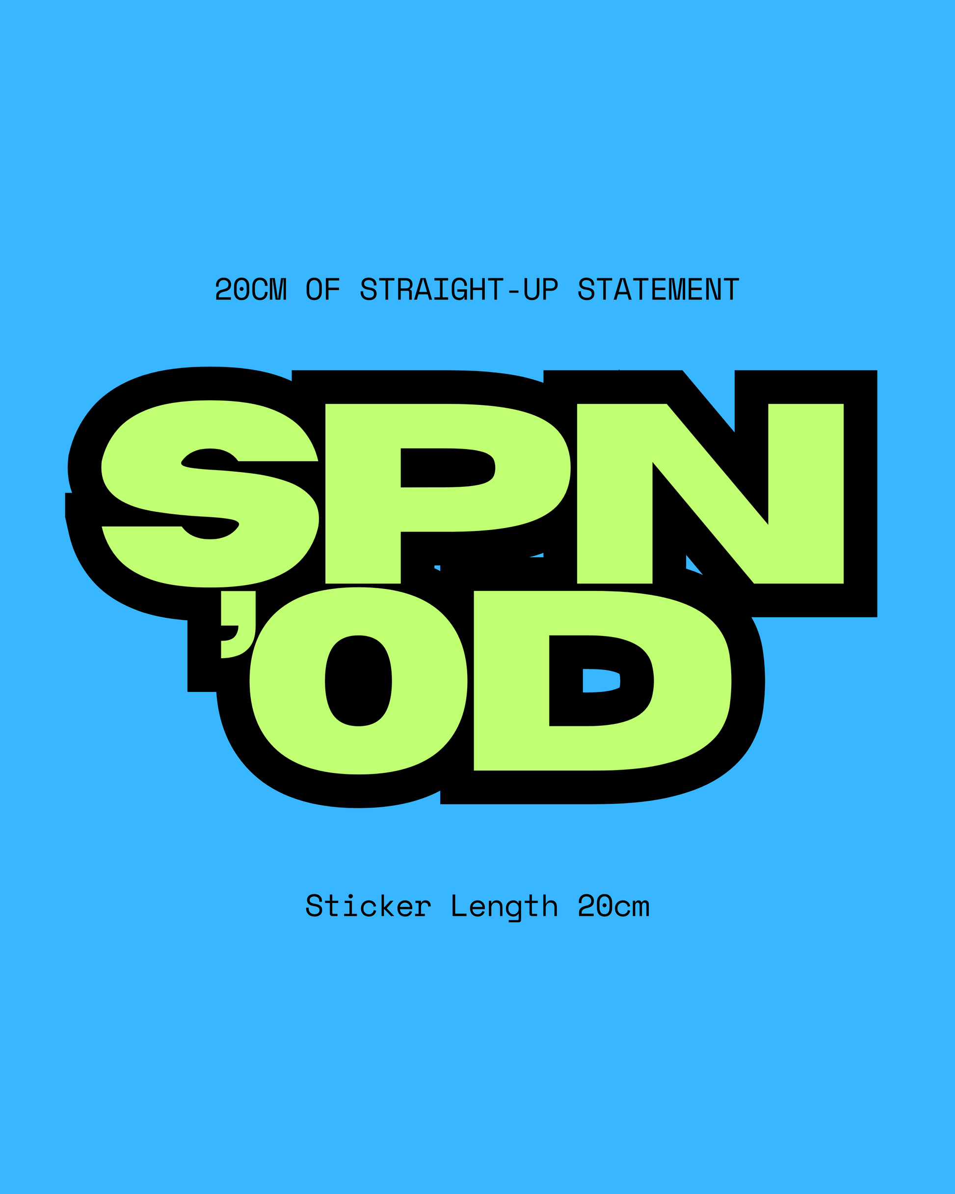 SPONO’ED “SIGNAL STICKER” 20cm