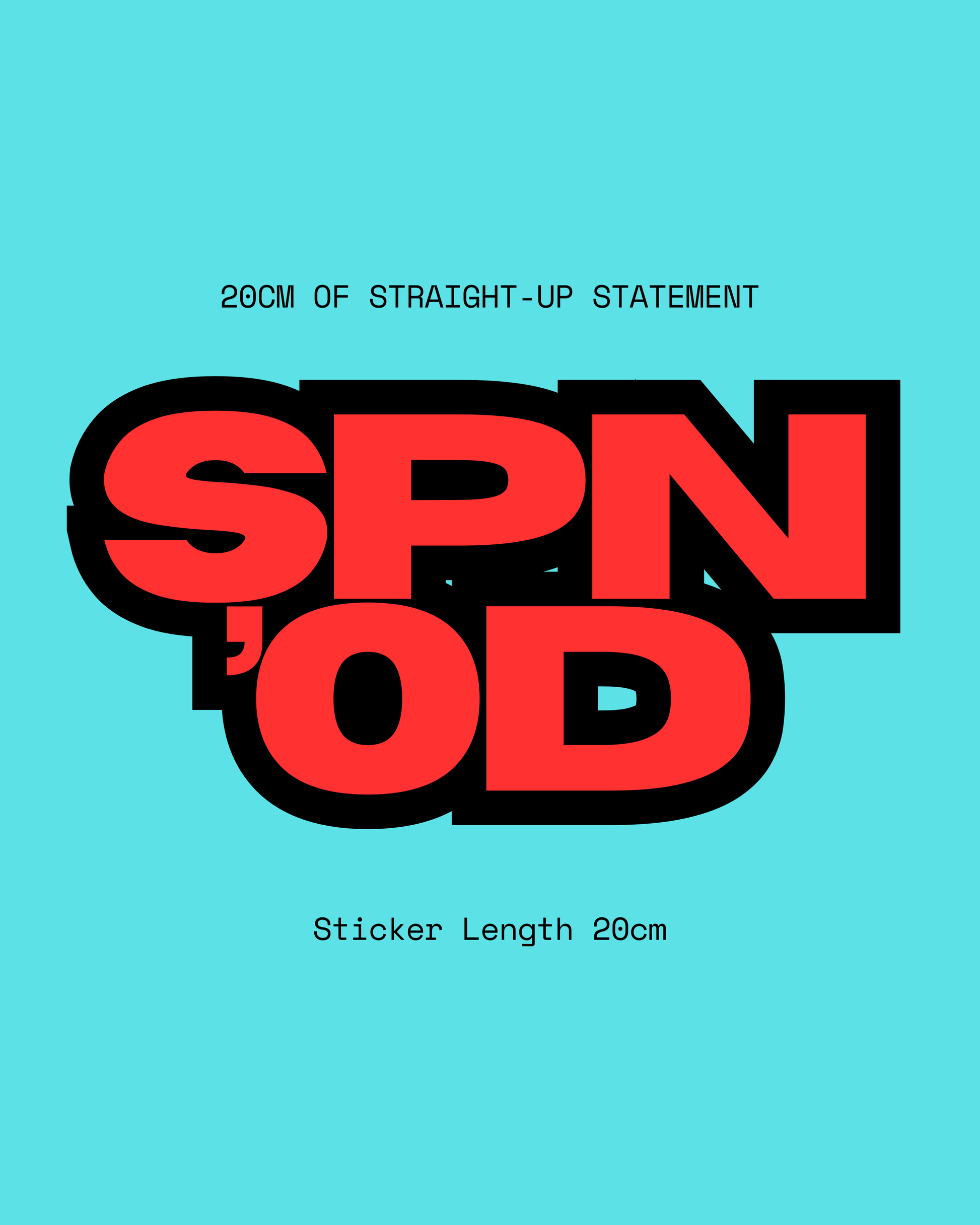 SPONO’ED “SIGNAL STICKER” 20cm